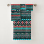 Rose et tribal turquoise (En situation)