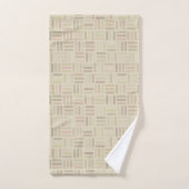 rose et vert Géométrique (Serviette à main)