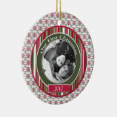 Rose et vert Notre premier ornement de Noël (Droite)