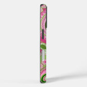 Rose et vert Paisley iPhone 16 coque (Verso / Droite)