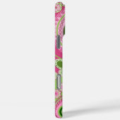 Rose et vert Paisley iPhone 16 coque (Verso / Droite)
