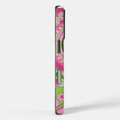 Rose et vert Paisley iPhone 16 coque (Verso / Droite)