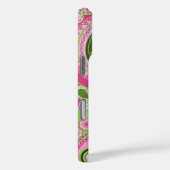 Rose et vert Paisley iPhone 16 coque (Verso / Droite)