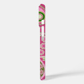 Rose et vert Paisley iPhone 16 coque (Verso / Gauche)