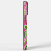 Rose et vert Paisley iPhone 16 coque (Verso / Droite)