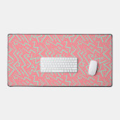 Rose et Vert Retro Conception Psychédélique (Clavier et souris)