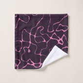 rose et violet (Gant de toilette)