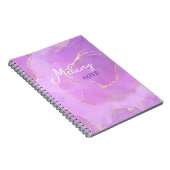 Rose et violet avec cahier de nom (Côté Droit)