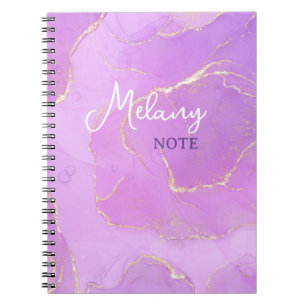 Rose et violet avec cahier de nom