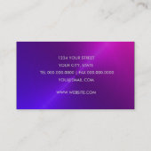 Rose et violet avec Carte de visite Damask argenté (Dos)