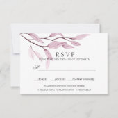 Rose éthéré | MARIAGE RSVP REPAS CHOIX (Devant)