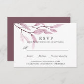 Rose éthéré | MARIAGE RSVP REPAS CHOIX (Devant / Derrière)