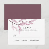 Rose éthéré | RÉPONSE MARIAGE RSVP (Devant / Derrière)