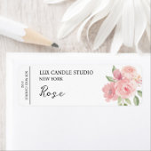 Rose Étiquette bougie (En situation)