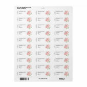 Rose Étiquette bougie (Feuille entière)