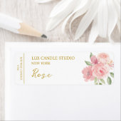 Rose Étiquette bougie (En situation)