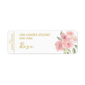 Rose Étiquette bougie (Devant)