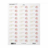 Rose Étiquette bougie (Feuille entière)