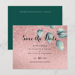 Rose Eucalyptus Feuille Foil Look MARIAGE