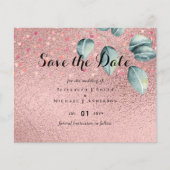Rose Eucalyptus Feuille Foil Look MARIAGE (Devant)