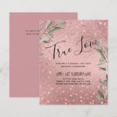 Rose Eucalyptus Feuille Foil Look MARIAGE (Devant / Derrière)