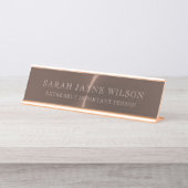 Rose extrêmement important Gold Desk Nom Plaque (Devant)