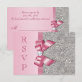 Rose Faux noeud & Diamants RSVP (Devant / Derrière)