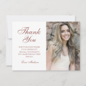 Rose feuille d'or chic photo merci Sweet 16 (Devant)