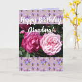 Rose Fleur Floral Anniversaire Grandma carte d'art (Fleur jaune)
