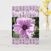 Rose Fleur Floral Anniversaire Grandma carte d'art (Fleur jaune)