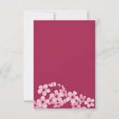 Rose Fleur Rose Blanc floral RSVP de mariage (Dos)