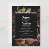 Rose fleur sauvage Gold Classic Faire-part de mari (Devant)