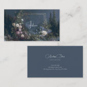 Rose Floral and Misty Forest Mountain Valley Visitekaartje (Voorkant / Achterkant)