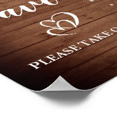 Rose Floral & Blush Mariage Faveur Signer Poster (Coin)