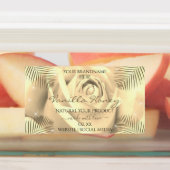 Rose floral crème pâle gris rose Étiquettes de pro (Apposé)