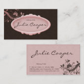 Rose floral de spa de carte de visite de salon (Devant / Derrière)