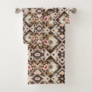 Rose Floral Diamantée Rétro Moderne du Milieu du S
