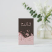 Rose floral élégant de carte de visite de (Debout devant)