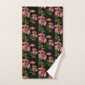 rose floral et noir (Serviette à main)