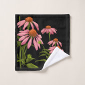 rose floral et noir (Gant de toilette)