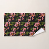 rose floral et noir (Serviette à main)