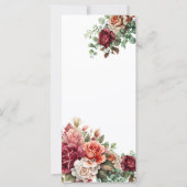 Rose Floral Eucalyptus Programme de mariage (Dos)