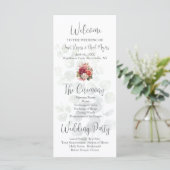 Rose Floral Eucalyptus Programme de mariage (Debout devant)