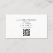 Rose Floral Event Planner Carte de visite (Dos)