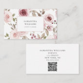 Rose Floral Event Planner Carte de visite (Devant / Derrière)