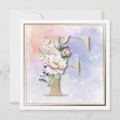 Rose Floral F 70e Anniversaire Fête Invitation (Dos)