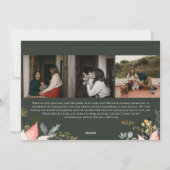 Rose Floral Four photo Bonne année Carte de vacanc (Dos)