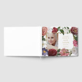 Rose Floral Funeral Memorial Photo Livre d'invité (Complet)