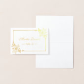 Rose Floral Gold Foil Table Place Carte d'escorte (Affichage)