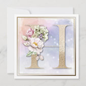 Rose Floral H 90th Birthday Party Invitation (Dos)